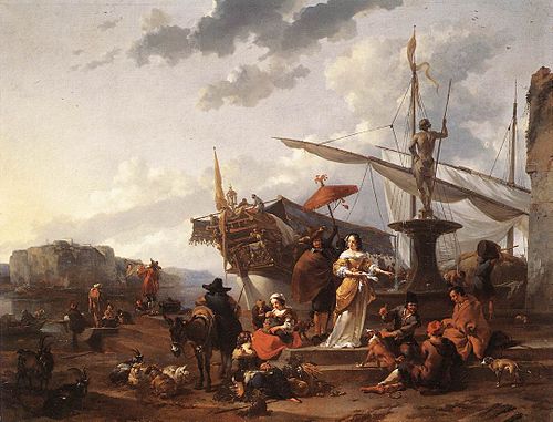 A Southern Harbour Scene, 1657, Nicolaes Pieterszoon Berchem