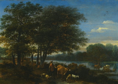 A Brosky River Landscape with Herders and Animals, , Nicolaes Pieterszoon Berchem