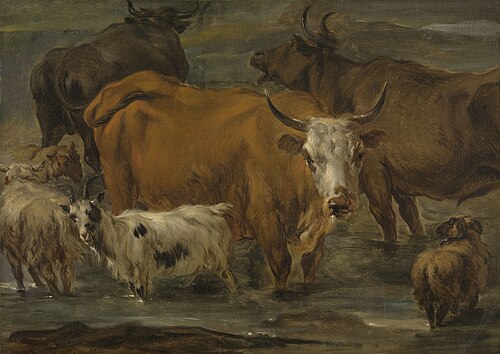 Étude d'animaux, 1650, Nicolaes Berchem