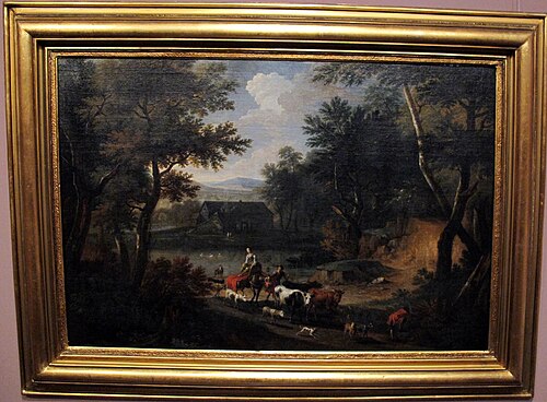 Paysage avec personnages et animaux, , Nicolaes Berchem
