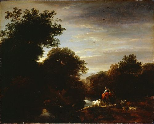 Paysans près d'un gué, 1640, Nicolaes Berchem