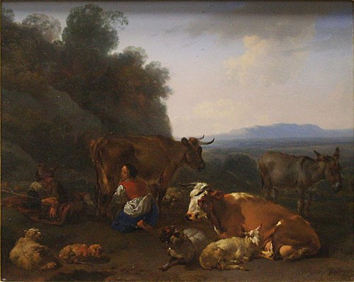Shepherds and Herd, 1677, Nicolaes Pieterszoon Berchem