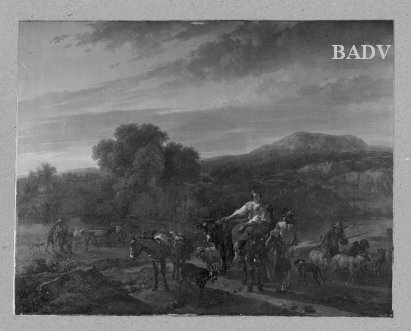 Southern Landscape with Shepherds, Sheep and Cows, 1665, Nicolaes Pieterszoon Berchem