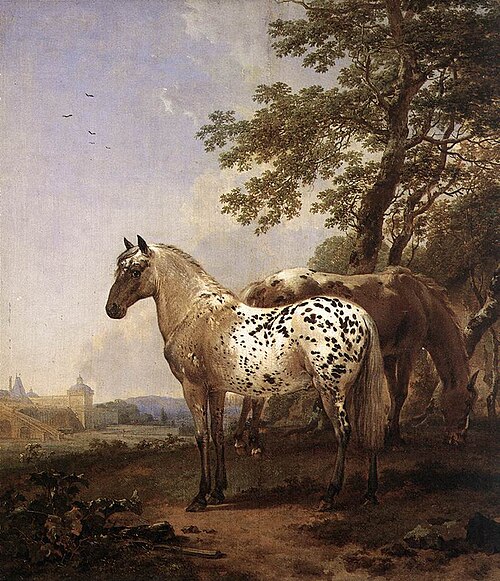 Paysage avec deux chevaux, 1650, Nicolaes Berchem