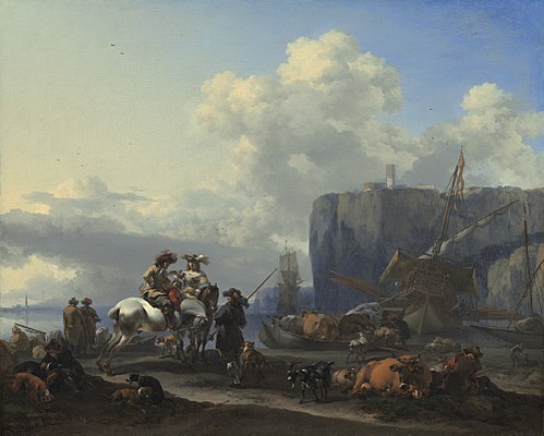 View of an Italian Port, 1660, Nicolaes Pieterszoon Berchem