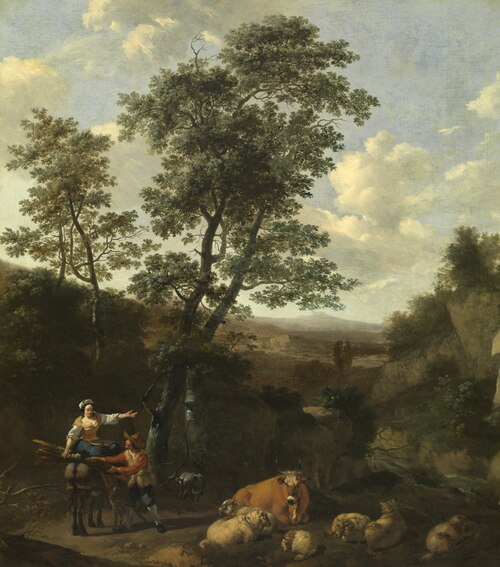 Italian Landscape, 1650, Nicolaes Berchem