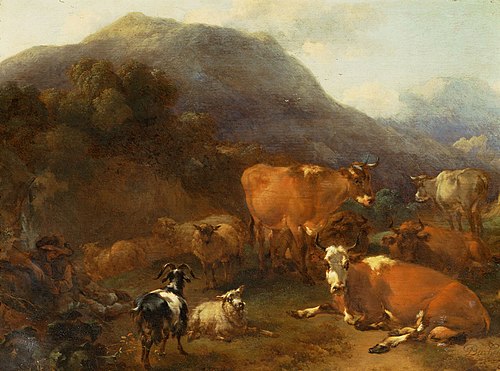 Landscape with cattle and shepherds, 1678, Nicolaes Pieterszoon Berchem