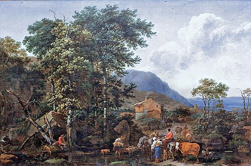 Landscape with tall trees, 1653, Nicolaes Pieterszoon Berchem