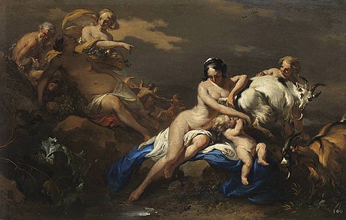 The upbringing of Jupiter, 1665, Nicolaes Pieterszoon Berchem