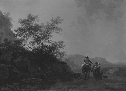 Italian evening landscape, 1652, Nicolaes Pieterszoon Berchem