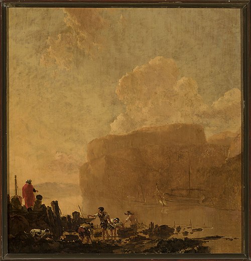 Catching crayfish., 1658, Nicolaes Pieterszoon Berchem