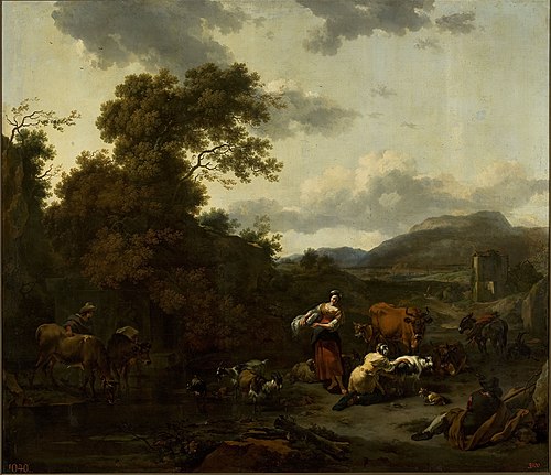 Landscape with pastoral scene., 1626, Nicolaes Pieterszoon Berchem