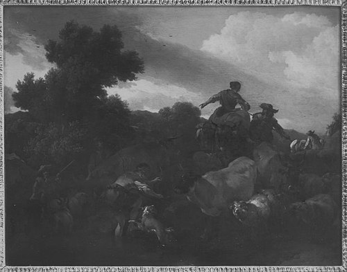 Abendlandschaft mit Viehherde und Hirten, 1652, Nicolaes Pieterszoon Berchem