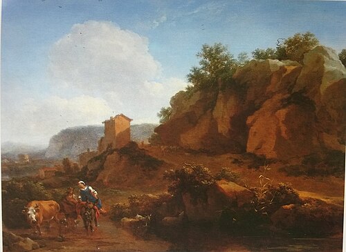 Southern Landscape with Country-Dwellers, 1654, Nicolaes Pieterszoon Berchem
