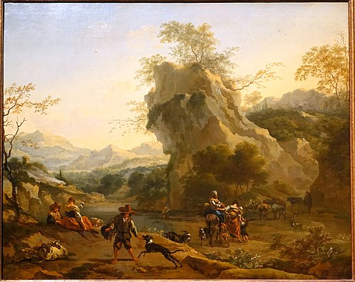 Southern landscape, 1650, Nicolaes Berchem