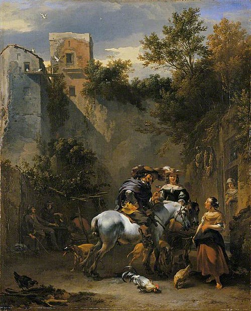 Halt at an Inn, 1670, Nicolaes Pieterszoon Berchem