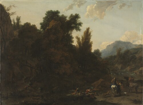 Rush Gatherers, 1657, Nicolaes Pieterszoon Berchem
