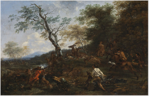 A Stag Hunt, 1657, Nicolaes Pieterszoon Berchem