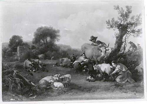 Landscape with Two Milkmaids, 1650, Nicolaes Pieterszoon Berchem
