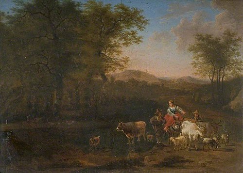 Pastoral Landscape With Figures, 1850, Nicolaes Pieterszoon Berchem