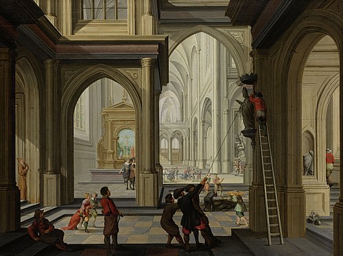 Iconoclasm in a Church, 1630, Dirk van Delen