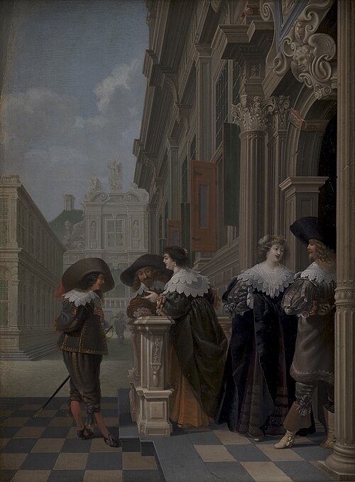 Conversation outside a Palace, 1636, Dirck van Delen