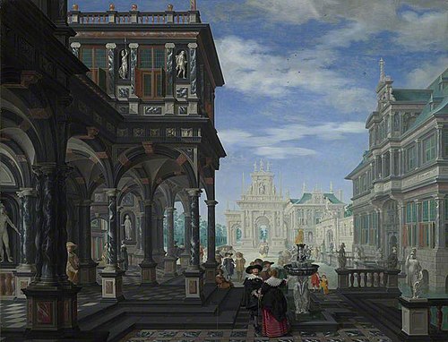 An Architectural Fantasy, 1634, Dirck van Delen