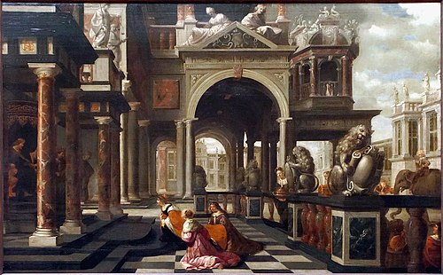 Salomon et la reine de Saba, 1638, Dirck van Delen