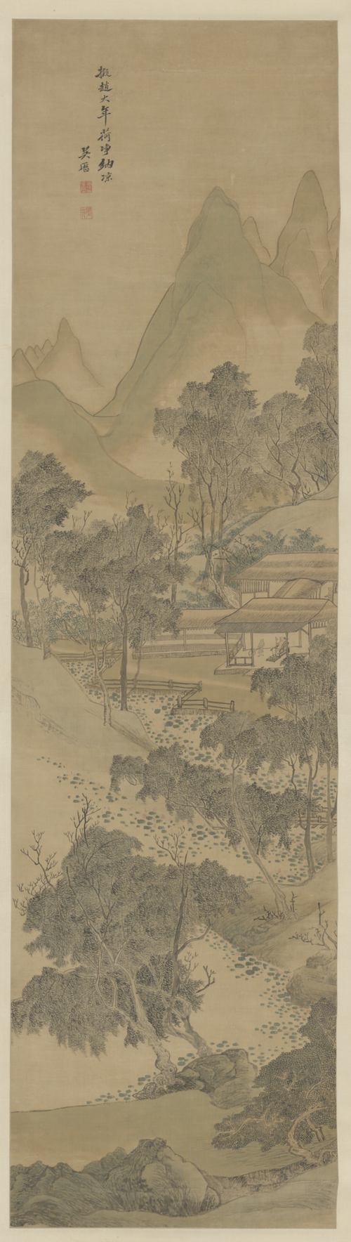 吴历仿古山水屏, , Wu Li