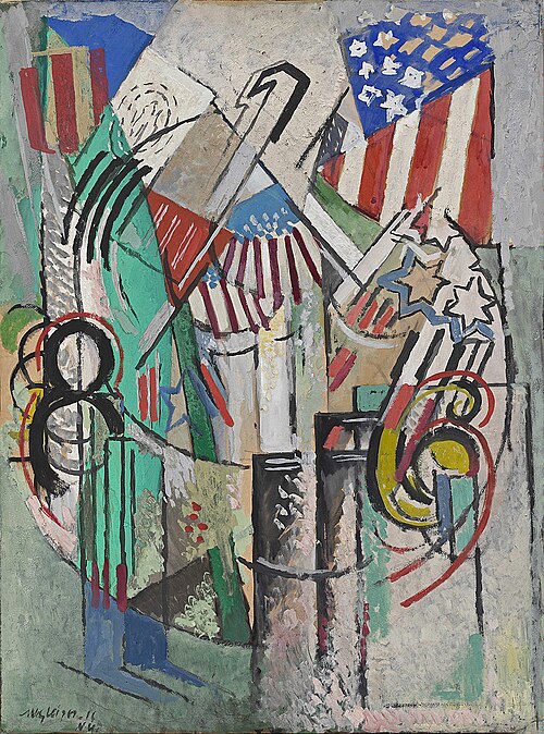 Le prix de la coupe Astor (Les Drapeaux), 1915, Albert Gleizes
