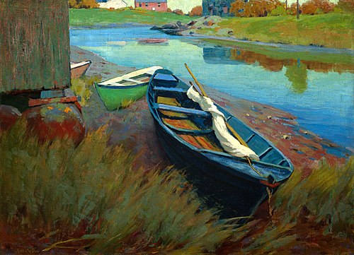 Boats at Rest, 1895, Arthur Wesley Dow