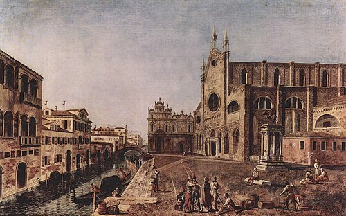 View of Campo Santi Giovanni e Paolo, 1731, Francesco Albotto