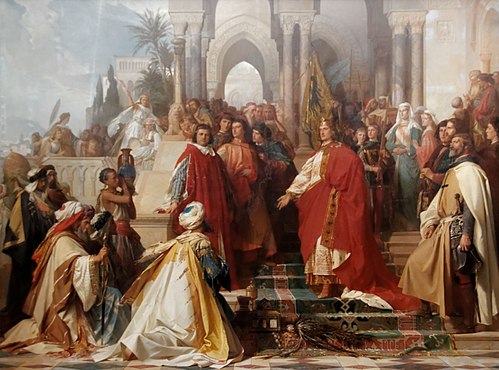 The Court of Emperor Frederick II in Palermo, 1865, Arthur von Ramberg