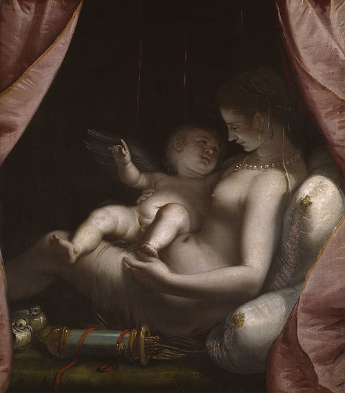 Venus and Cupid, 1570, Luca Cambiaso
