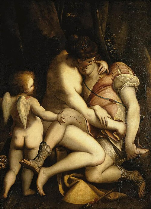 Venus and Adonis, 1565, Luca Cambiaso