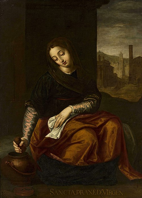 Saint Praxedis, 1570, Luca Cambiaso