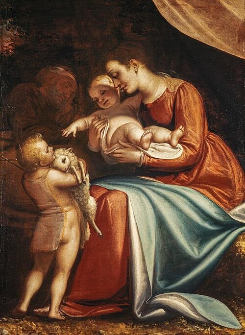The Holy Family with the Infant Saint John the Baptist, 1570, Luca Cambiaso