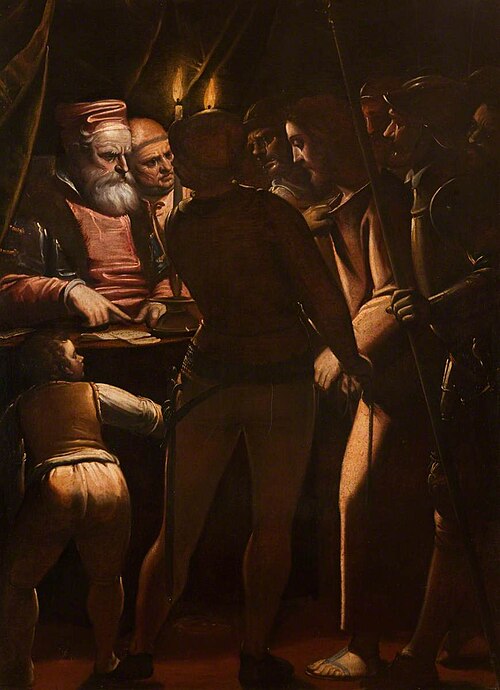 Christ before Caiaphas, 1600, Luca Cambiaso