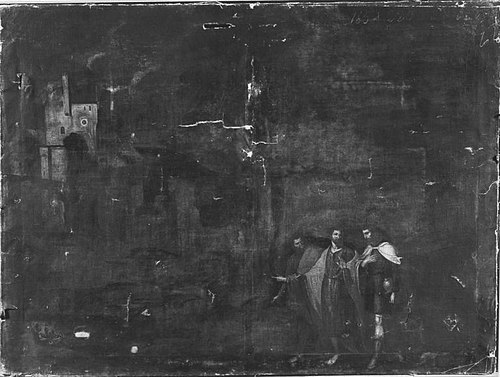 Gang nach Emmaus (?), 1556, Luca Cambiaso