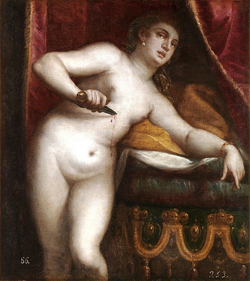 A morte de Lucrecia, 1596, Luca Cambiaso