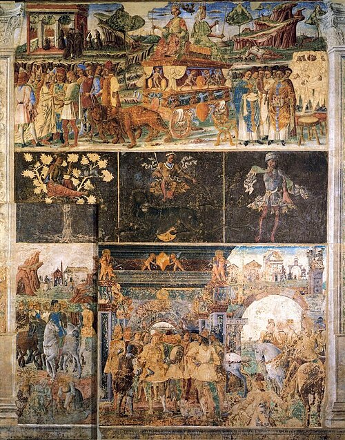 Allegory of July: Triumph of Jupiter and Cybele, 1480, Cosmè Tura