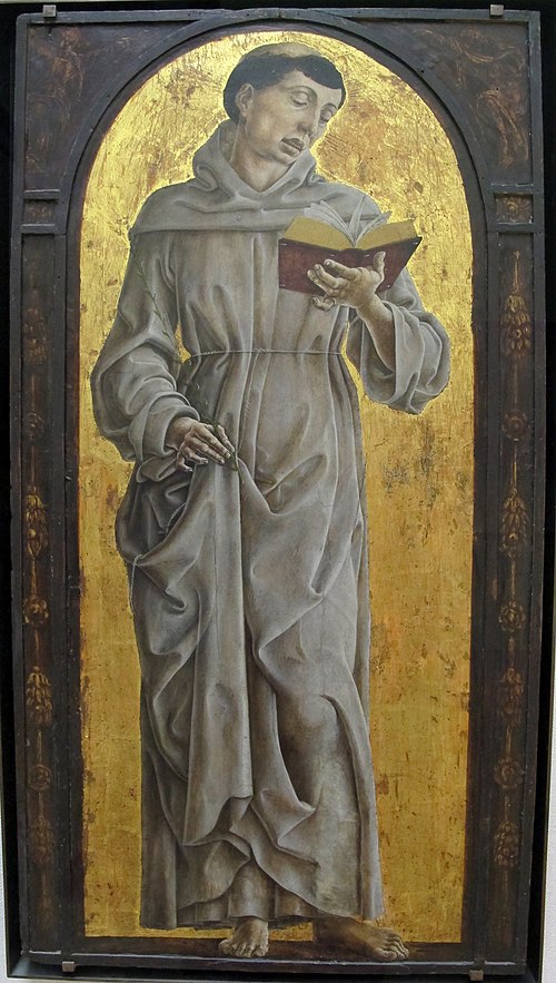 Saint Antoine de Padoue lisant, 1475, Cosmè Tura