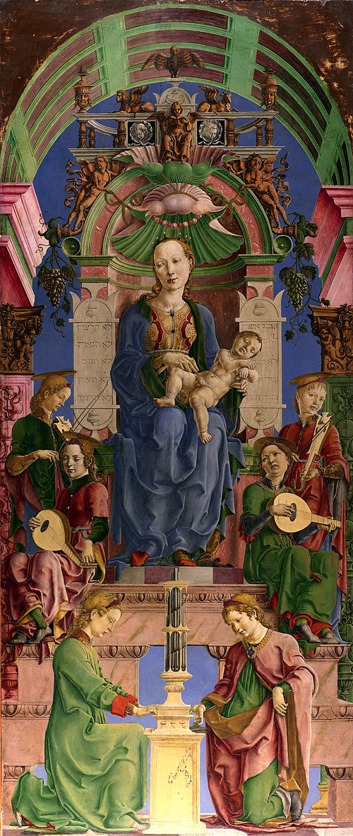 The Virgin and Child Enthroned, 1470, Cosmè Tura