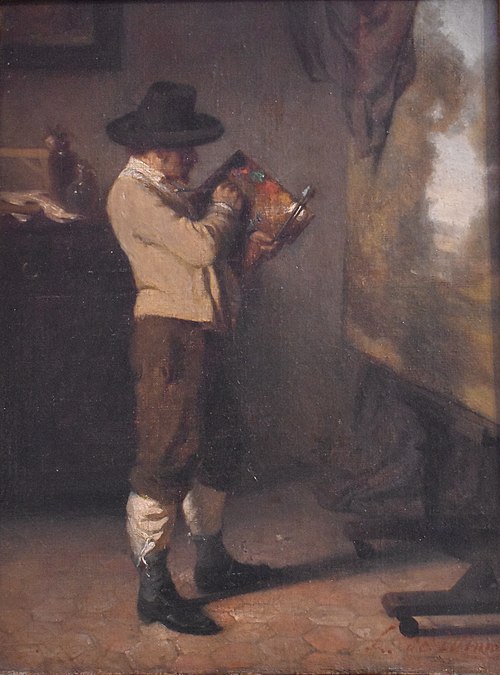 Le peintre au travail, 1860, Lievin De Winne