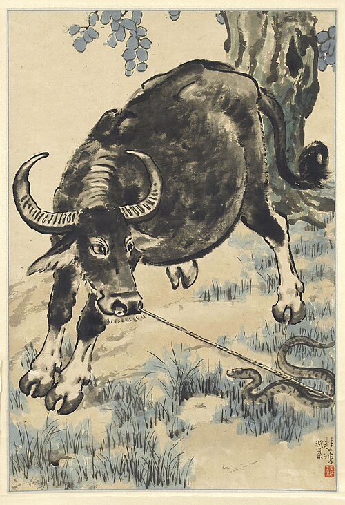 Le démon buffle et l'esprit serpent, 1943, Xu Beihong