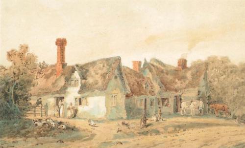 Old Cottage with Rustics - Thomas Girtin, 1800, Thomas Girtin