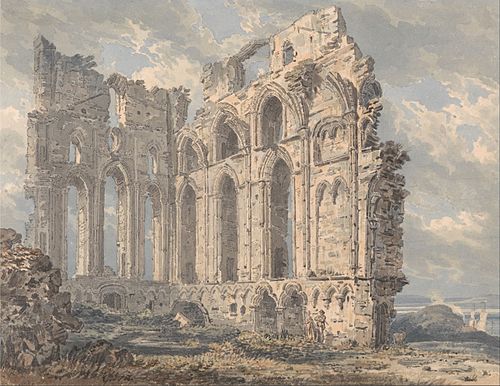 Tynemouth Priory, Northumberland, 1793, Thomas Girtin