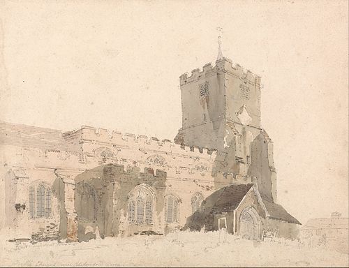 Writtle Church, Essex, 1795, Thomas Girtin