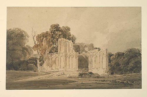St Mary's Abbey, York, 1800, Thomas Girtin