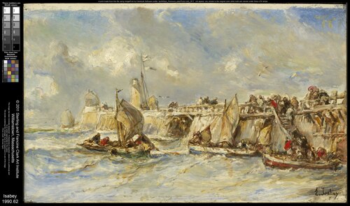 Landing Stage on the Jetty, 1860, Eugène Isabey